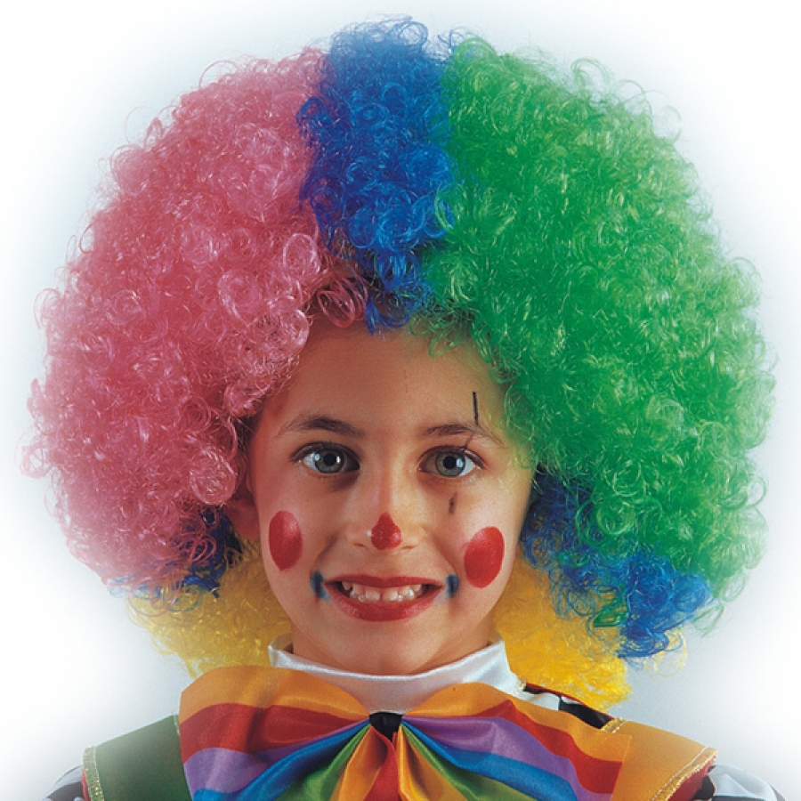 parrucca bambino colorata da clown (ct2090-128)